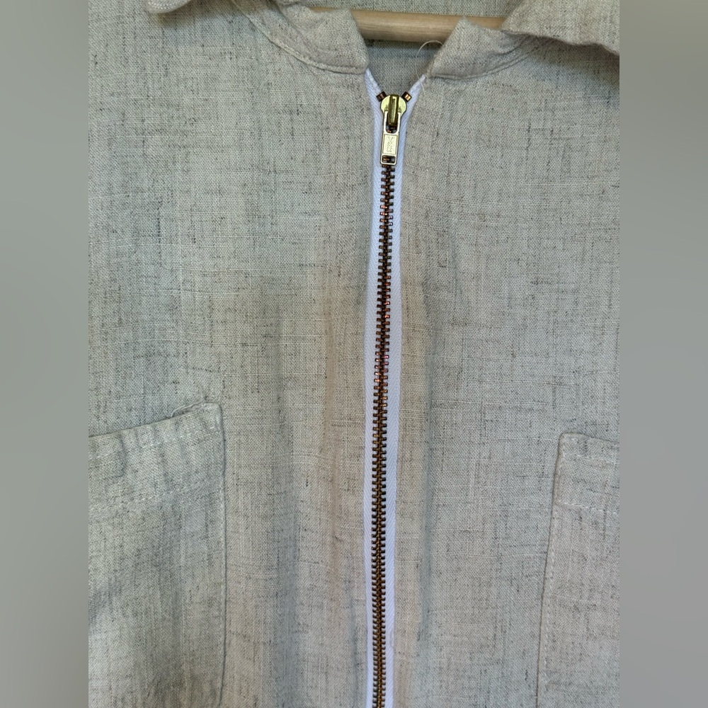 Revolve x TYSA Fly Me To The Moon Linen Jumpsuit in Neutral Size Medium - Picture 4 of 8